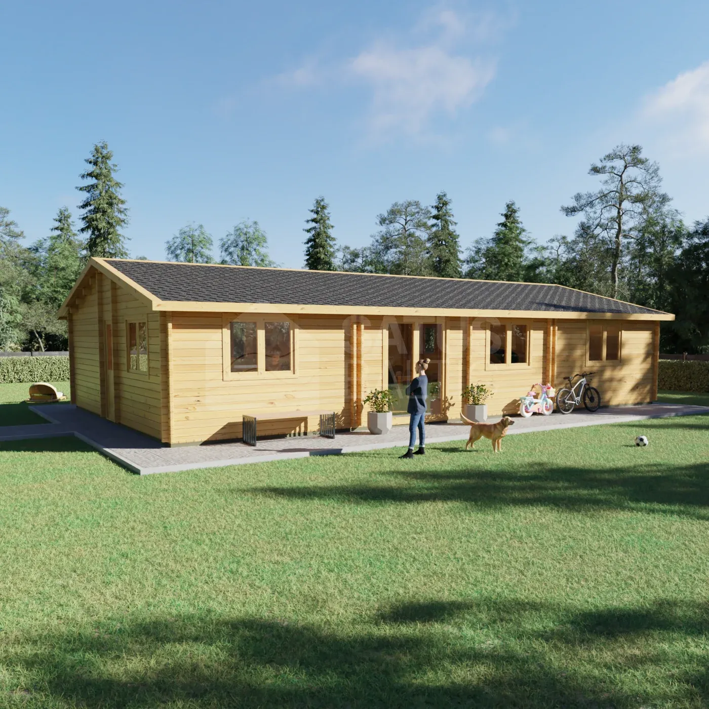 Benidorm 13.54×7.6 m – wooden cabin, 103 m², 6 rooms