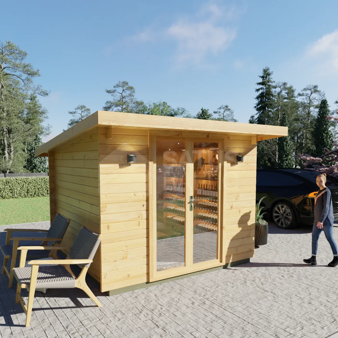 Bron 3×3 m – wooden cabin, 9 m², 1 room