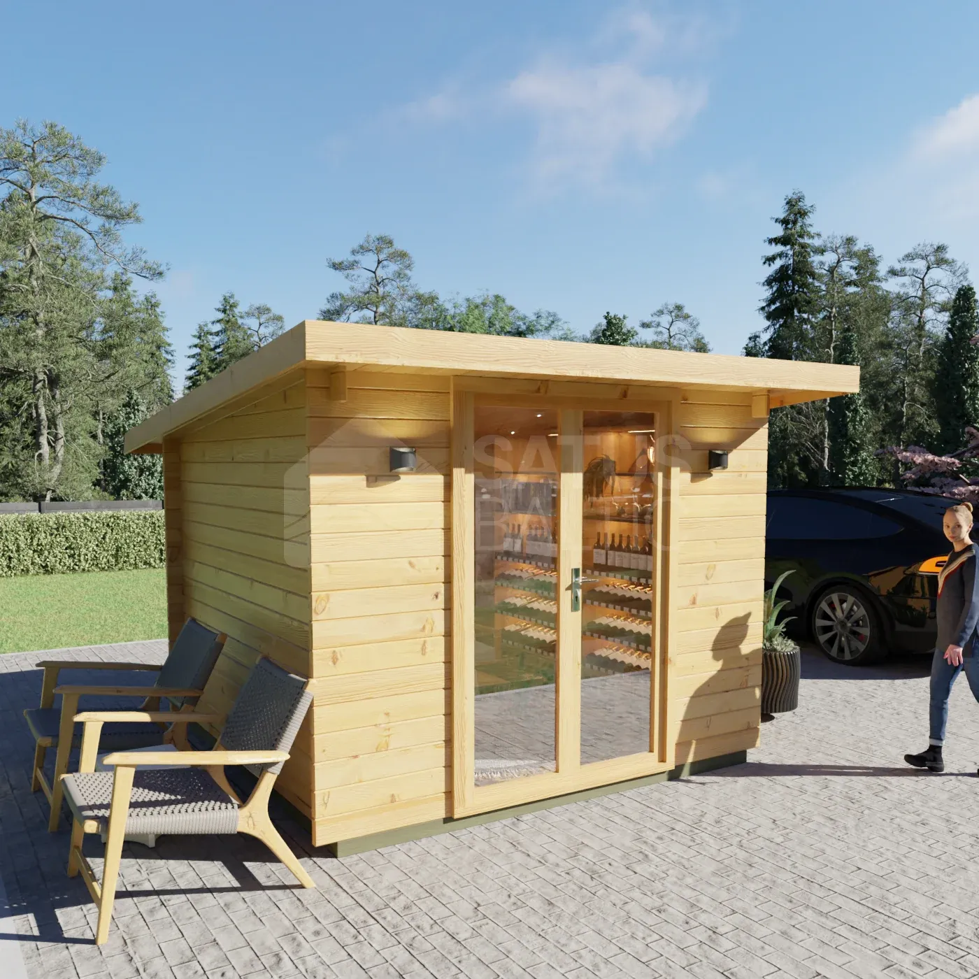 Bron 3×3 m – wooden cabin, 9 m², 1 room